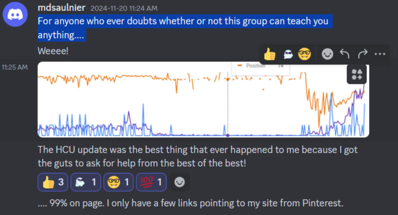 Experimental result data