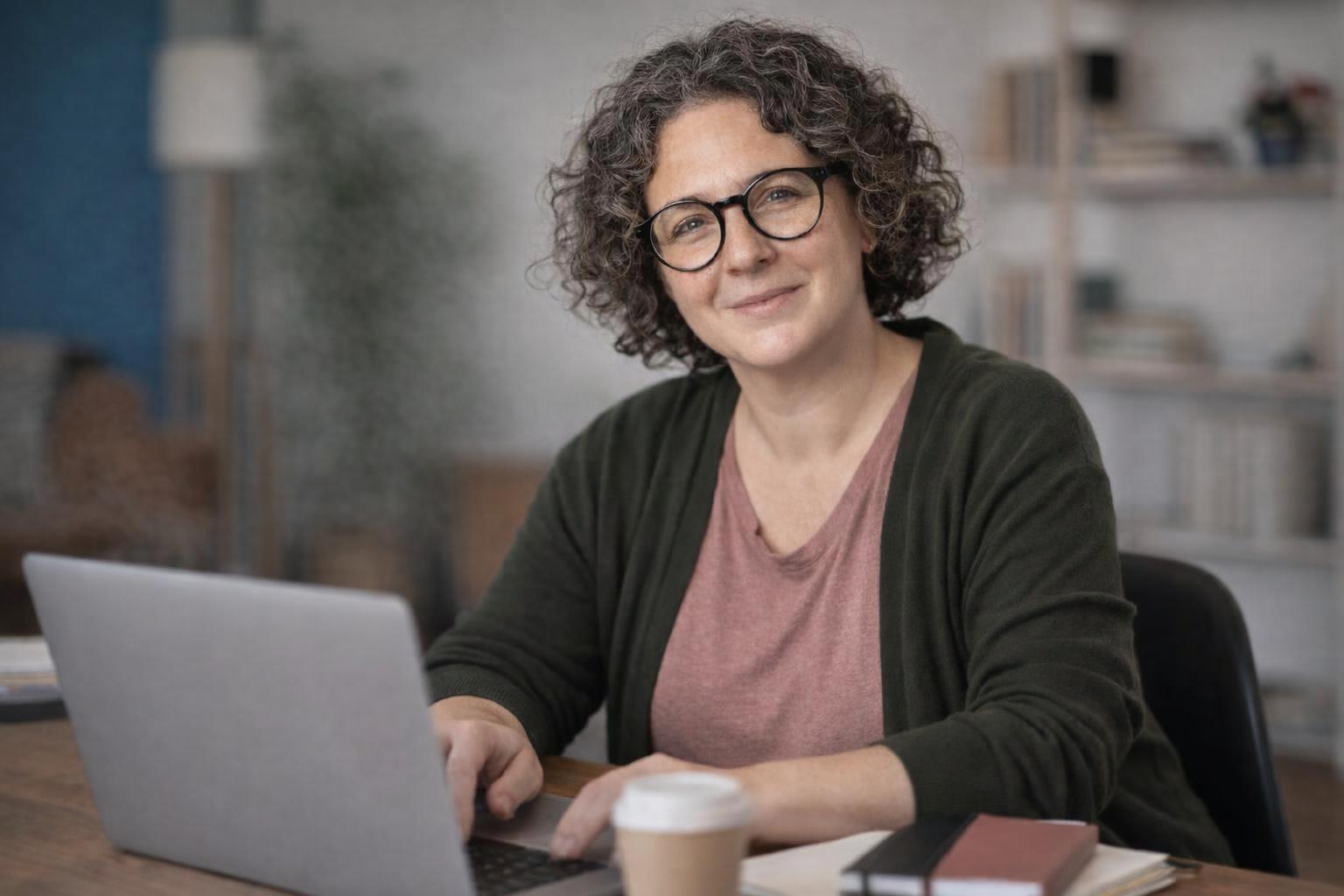 A creative professional receiving advice on optimizing content for search visibility.